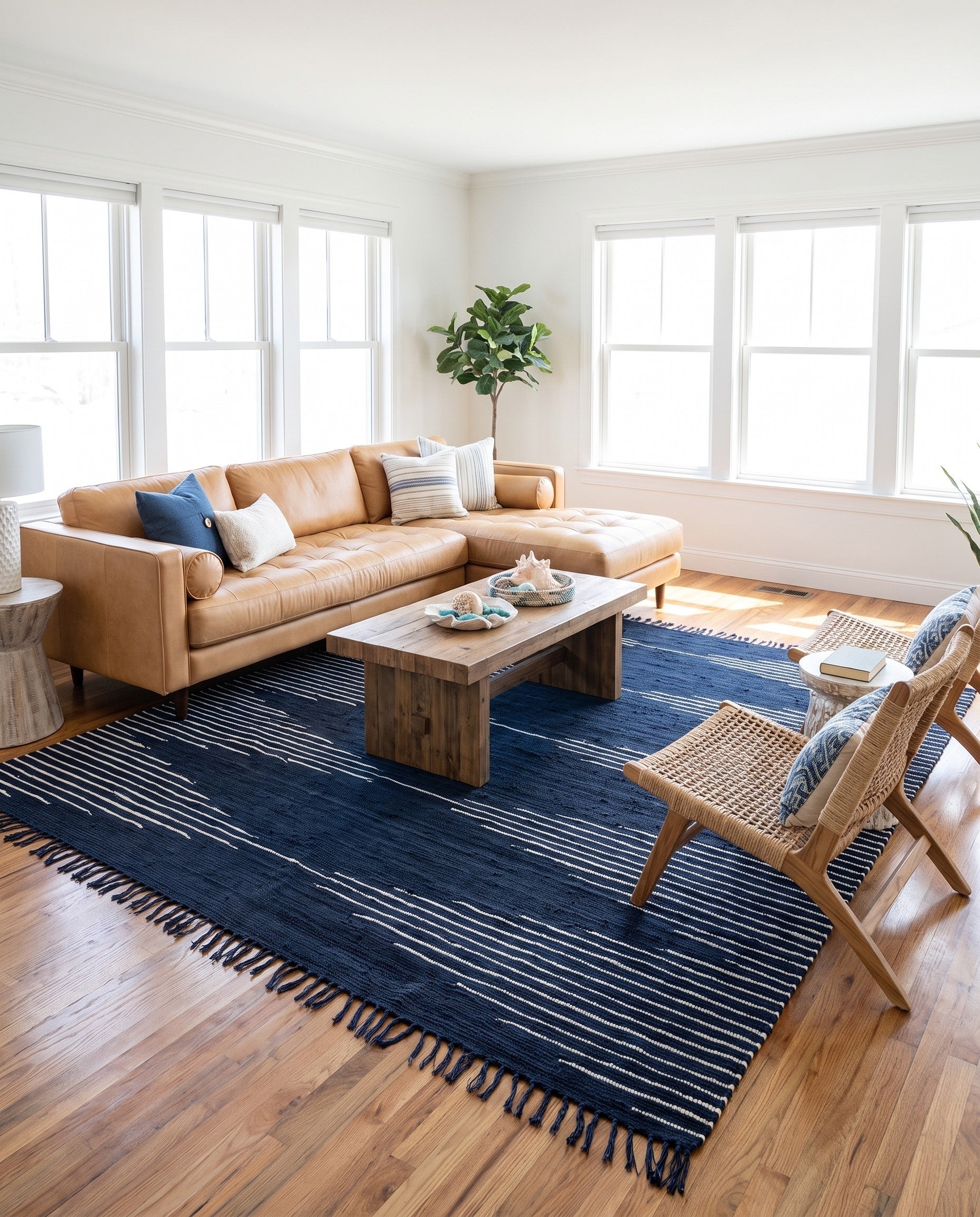 10' x 10' Hand Woven Chindi Cotton Square Rug