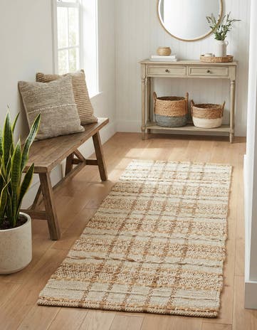 2' x 4' 1 Hand Braided Laurel Handwoven Jute Runner Rug