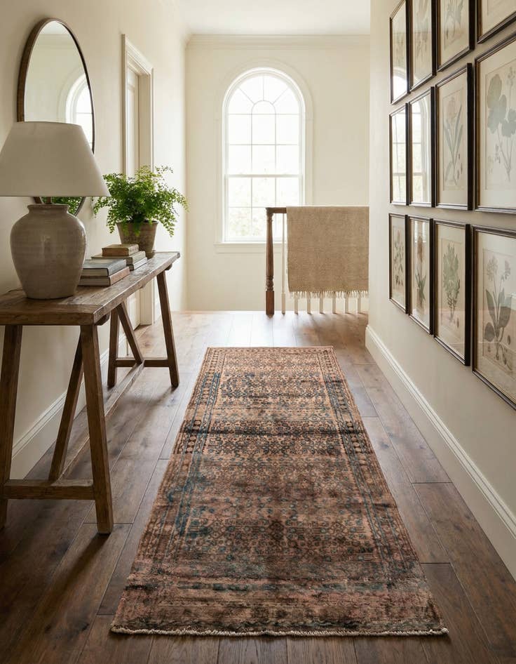 Detail image of 4' x 9' 3  Hand Knotted Ultra Vintage Persian Wool Runner Rug