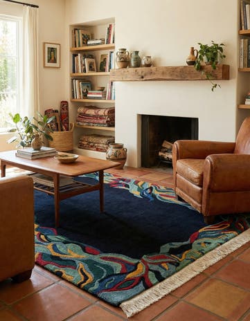 4' 1 x 5' 8 Hand Knotted Nepal Wool Rug