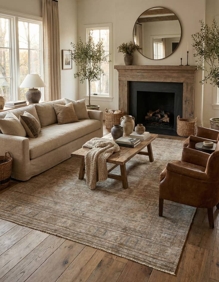 Detail image of 6' 3 x 9' 10  Hand Knotted Ultra Vintage Persian Wool Rug