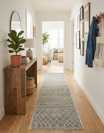 Gray Titania Runner Rug