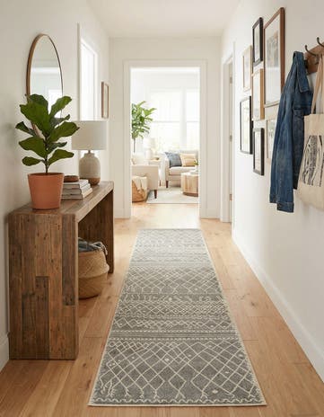 Gray Titania Runner Rug