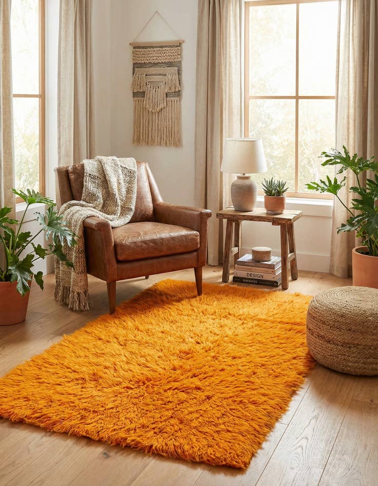 Detail image of  2' 9 x 5' 5  Hand Knotted Moroccan Wool Rug