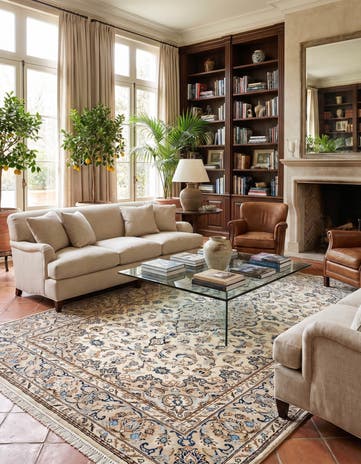 6' 5 x 9' 8 Kashan Wool Rug