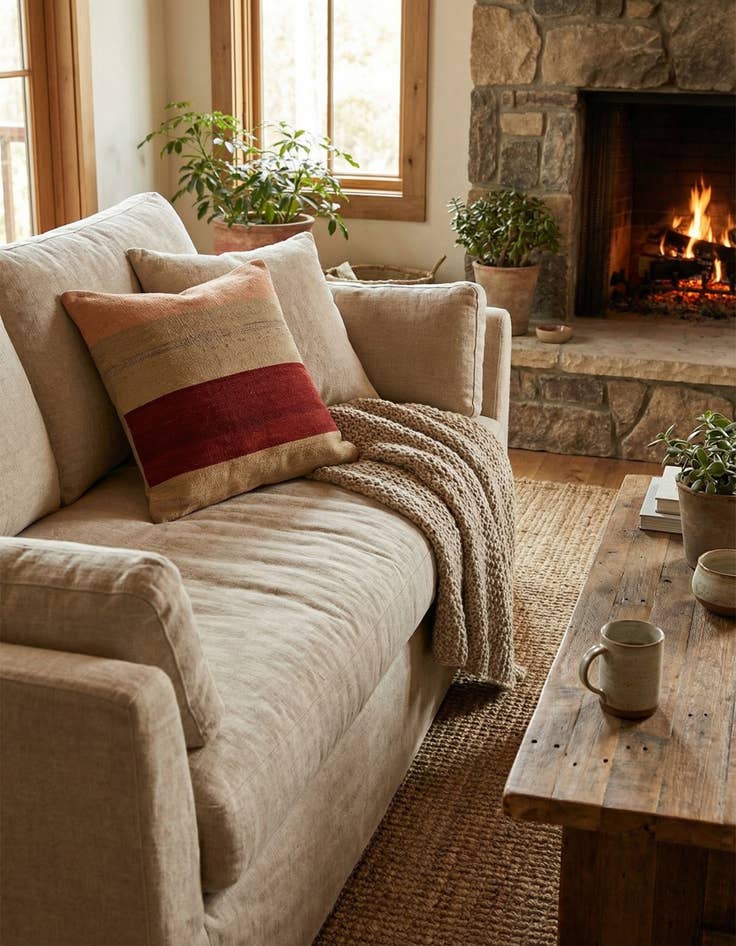 Detail image of 2' 5 x 2' 5  Hand Woven Pillow Wool Square Rug