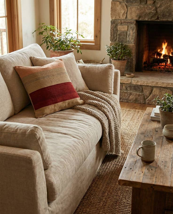 Detail image of 2' 5 x 2' 5 Hand Woven Pillow Wool Square Rug