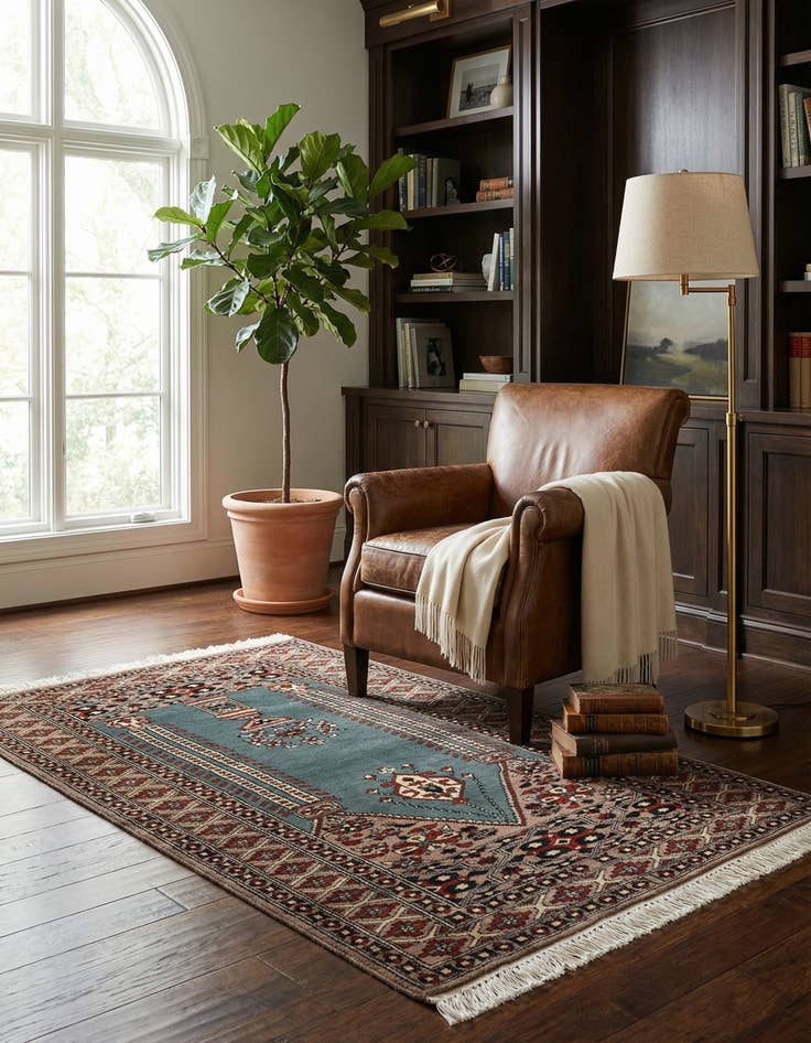 Detail image of 2' 8 x 4' 4  Hand Knotted Bokhara Oriental Wool Rug