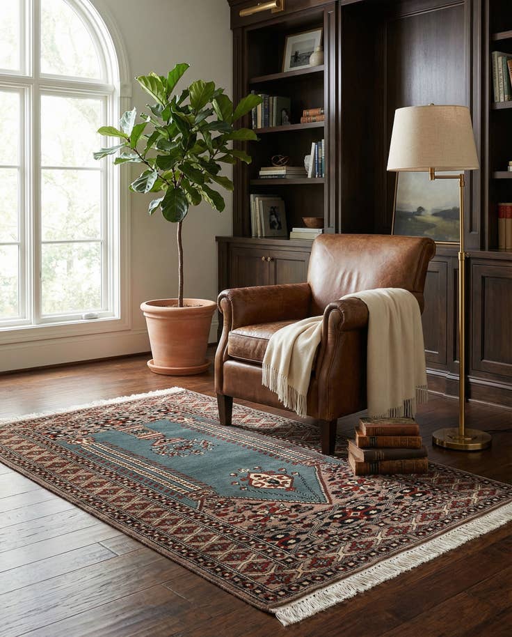 Detail image of 2' 8 x 4' 4 Hand Knotted Bokhara Oriental Wool Rug