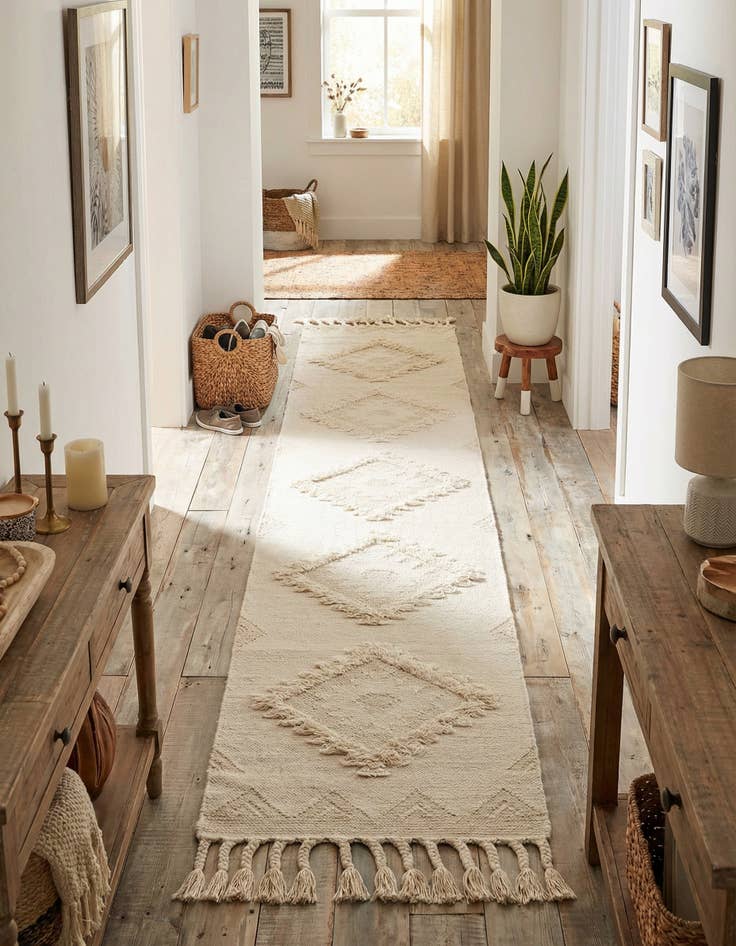 Detail image of  2' 7 x 13' 1  Hand Woven Arizona Wool Runner Rug