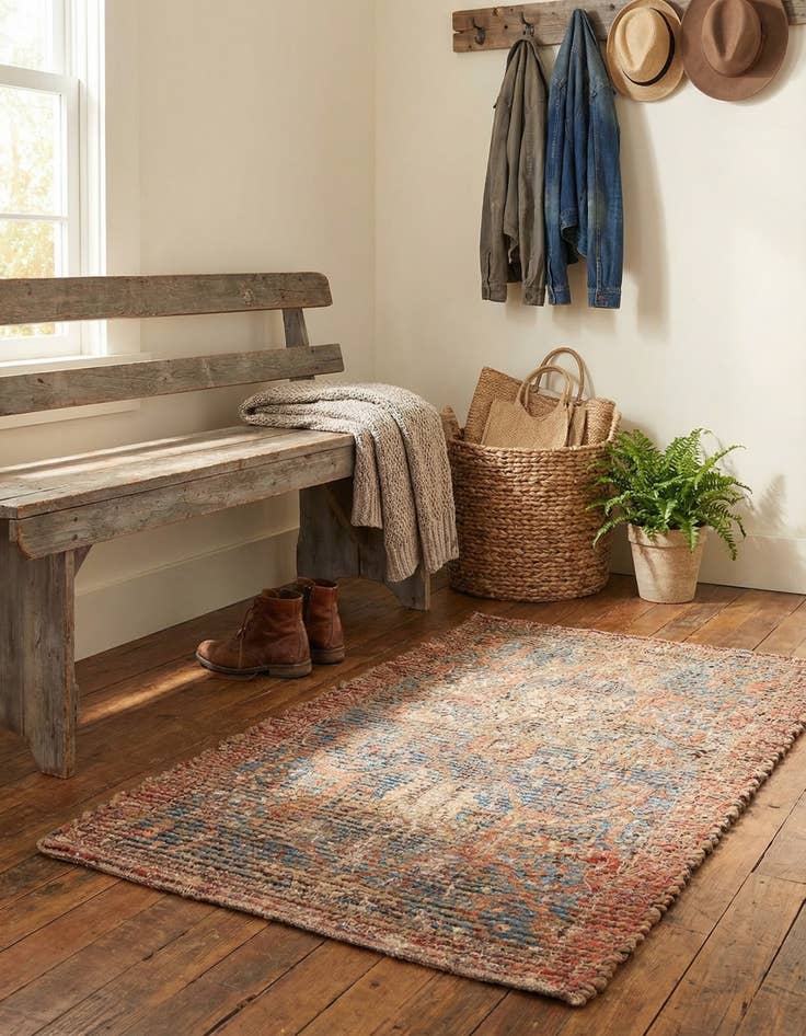 Detail image of 2' x 3' 1 Chenille Jute Rug