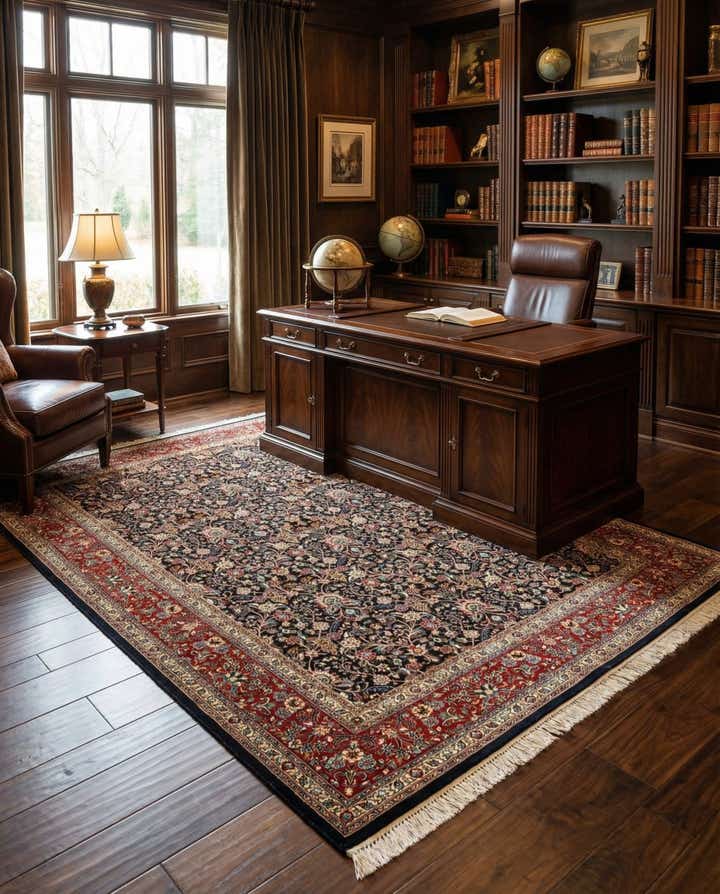 6' 7 x 9' 6 Mashad Wool Rug