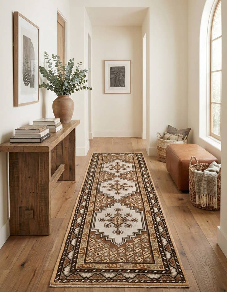 Detail image of 2' 10 x 9' 9  Hand Knotted Moroccan Wool Runner Rug