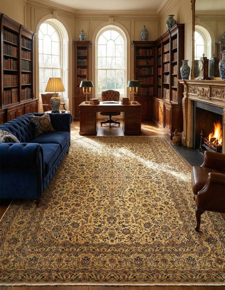 Detail image of 9' 4 x 12' 6 Kashmar Wool Rug