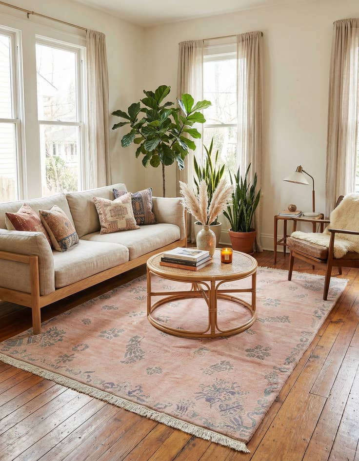 Detail image of 6' 7 x 9' 8  Hand Knotted Tibet Wool Rug