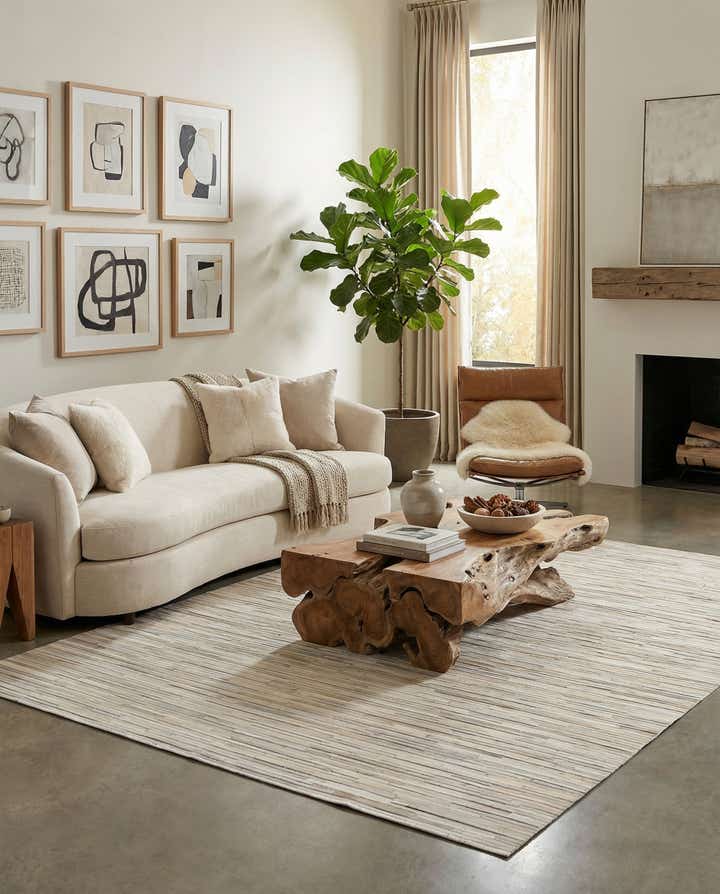 5' x 8' Cowhide Stocks Rug