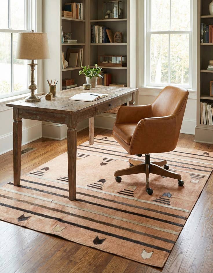 Detail image of  4' x 5' 7 Cowhide Leather Rug