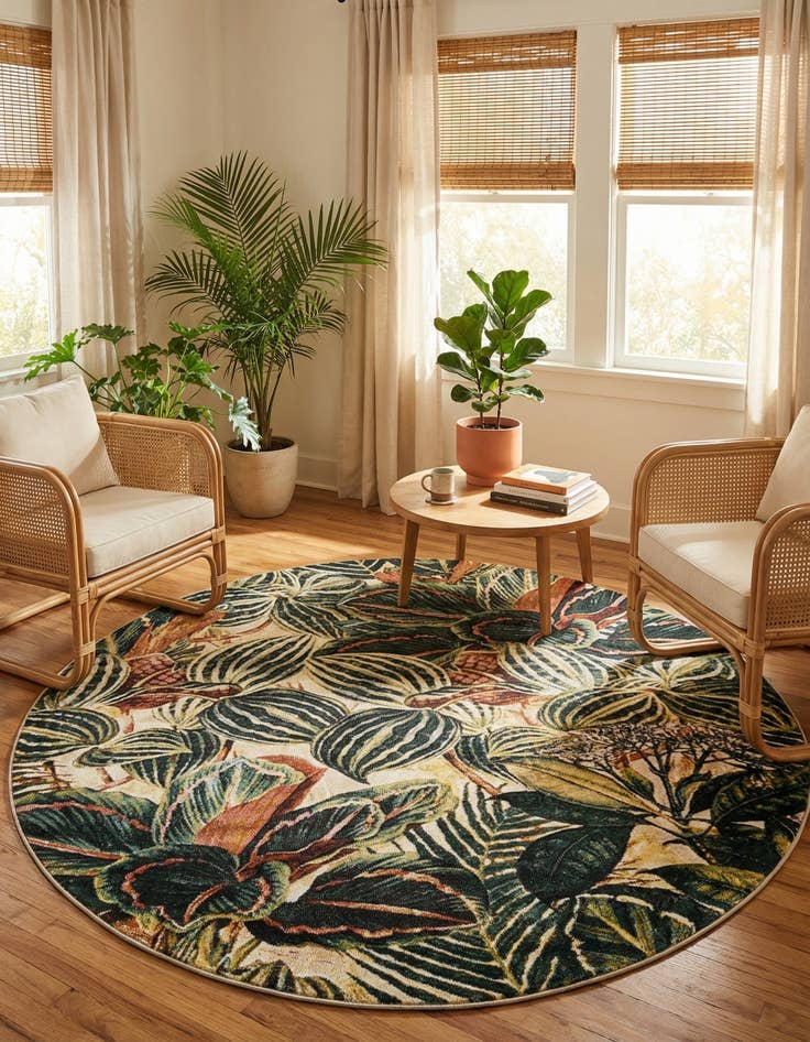 Detail image of 7' x 7' Blossom Round Rug