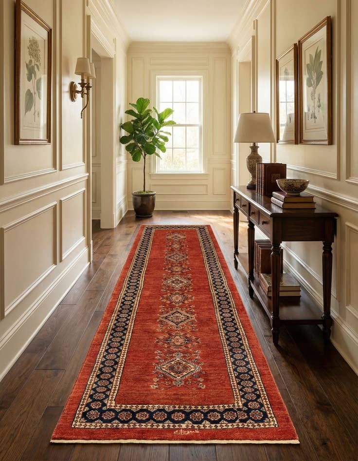 Detail image of 2' 8 x 9' Luribaft Wool Runner Rug