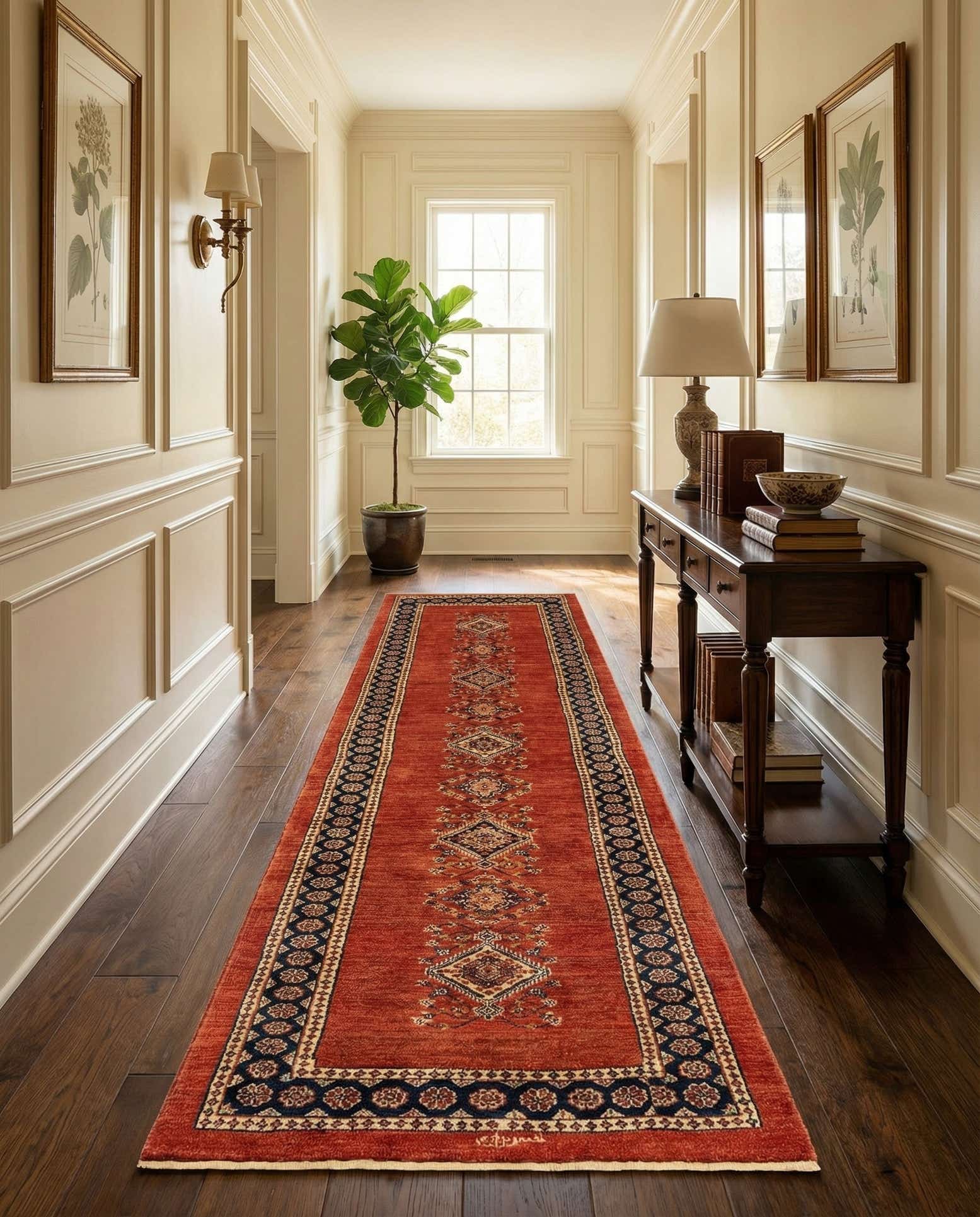 2' 8 x 9' Luribaft Wool Runner Rug
