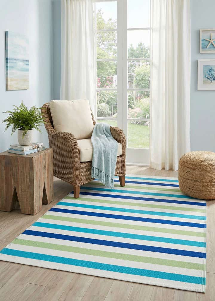 4' x 6' Easy-Clean Vista Breeze Indoor / Outdoor Rug