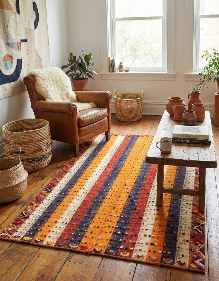 Detail image of 4' 10 x 7' 2 Jajim Rug