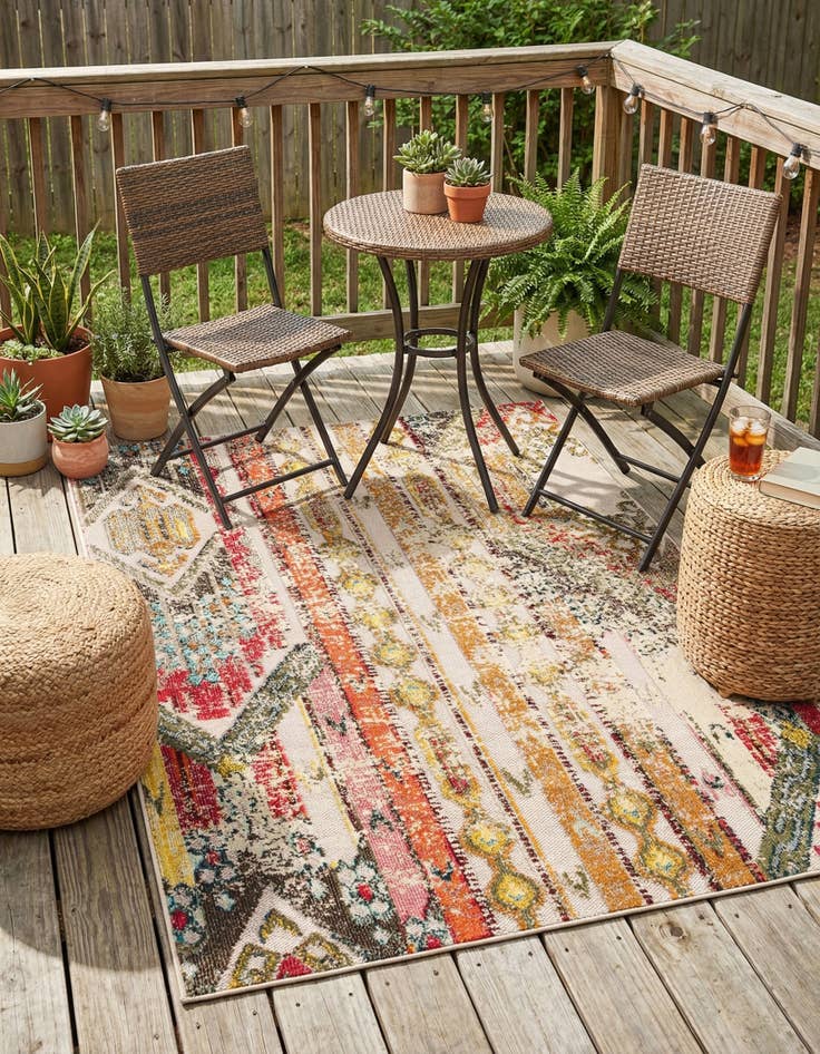 Detail image of 5' x 7'  Washable Casablanca Indoor / Outdoor Rug