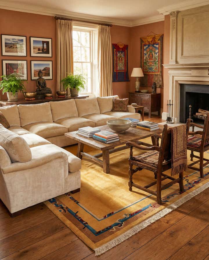 8' 2 x 8' 4 Hand Knotted Tibet Wool Square Rug