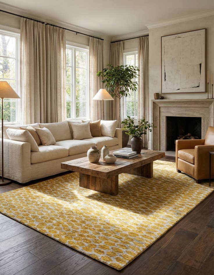 Detail image of 6' x 9'  Hand Knotted Moroccan Wool Rug