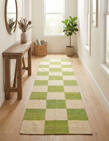 2' 8 x 9' 9 Hand Woven Kilim Modern Wool Runner Rug