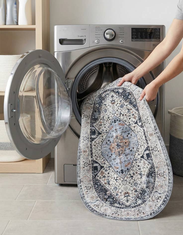 Detail image of 6' 1 x 9' Yara Oval Rug