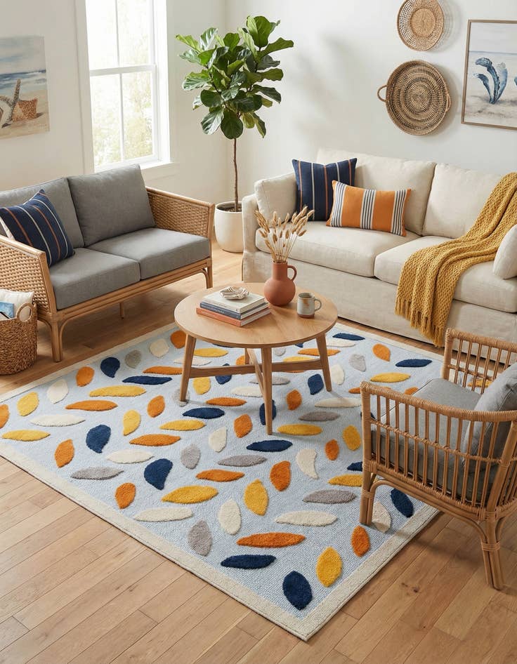 Detail image of 7' 10 x 7' 10  Washable Aruba Indoor / Outdoor Square Rug