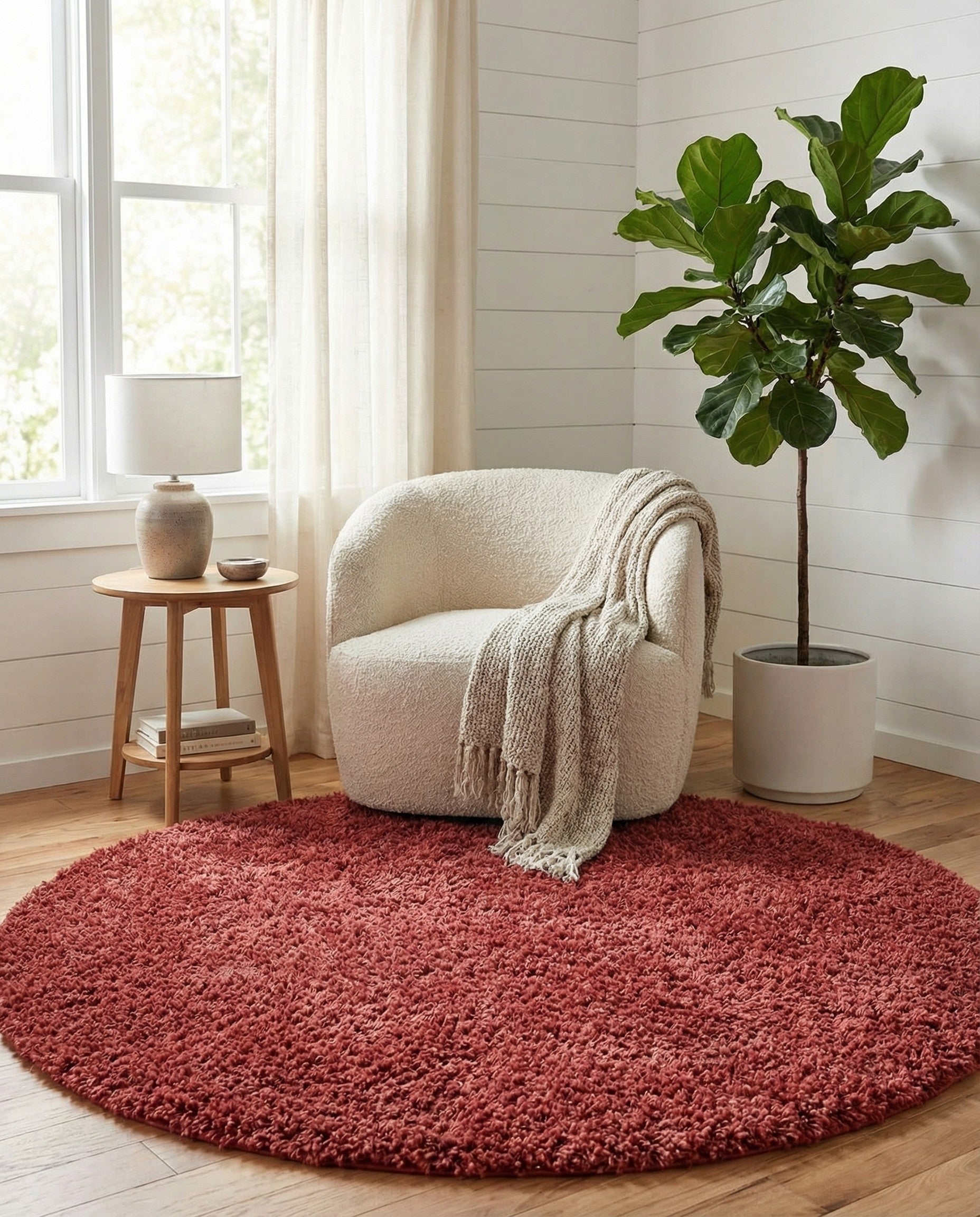 6' x 6' Zermatt Shag Round Rug