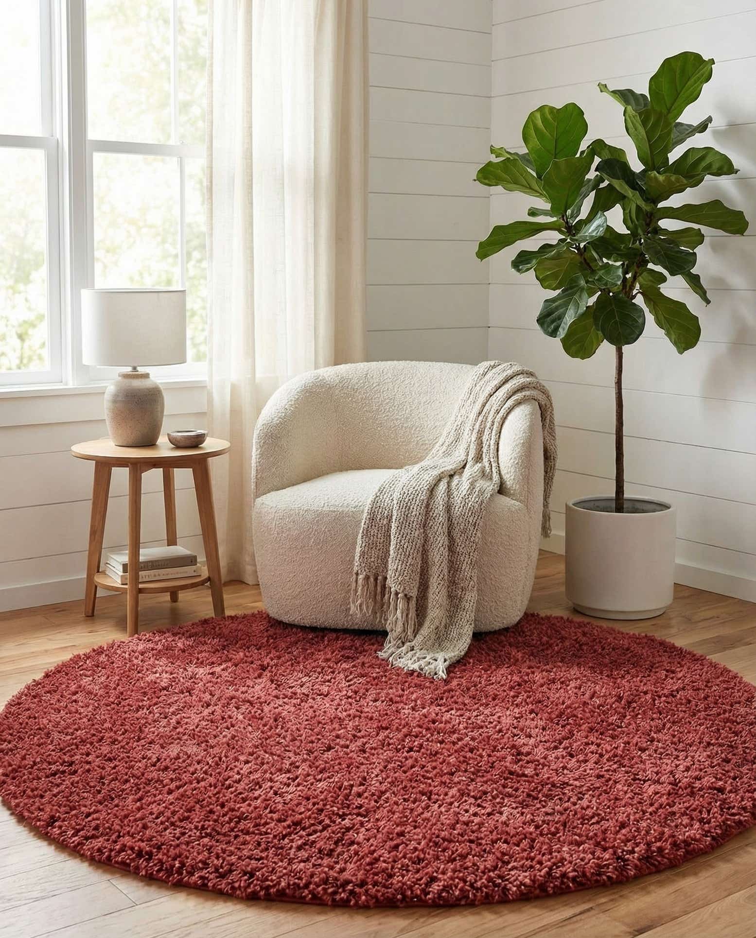 6' x 6' Zermatt Shag Round Rug