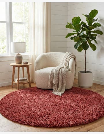 6' x 6' Zermatt Shag Round Rug