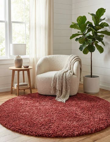 6' x 6' Zermatt Shag Round Rug