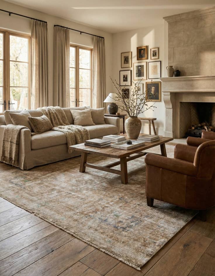 Detail image of 9' 5 x 13'  Hand Knotted Ultra Vintage Persian Wool Rug