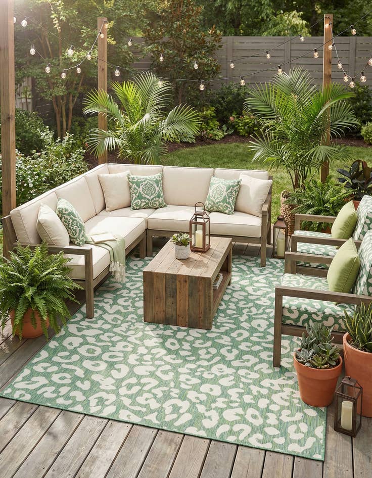 Detail image of 7' x 10'  Washable Safari Indoor / Outdoor Rug