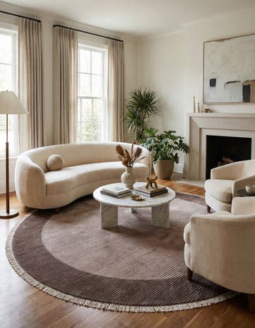 6' 8 x 6' 8 Hand Knotted Darya Wool Round Rug