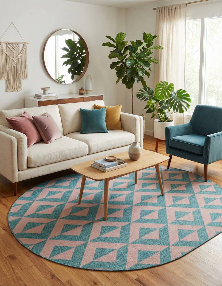 Detail image of 7' 10 x 10'  Washable Jill Zarin Napa Indoor / Outdoor Oval Rug