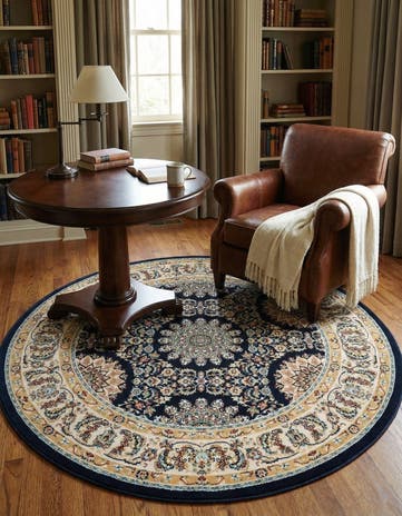 5' x 5' Nain Design Round Rug