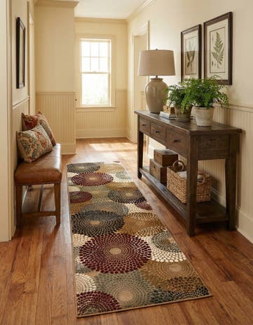 Beige Cafe Runner Rug