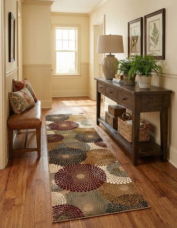 Beige Cafe Runner Rug