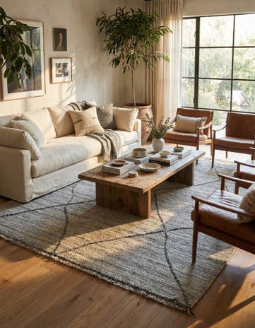 8' 2 x 9' 8 Hand Knotted Moroccan Wool Rug