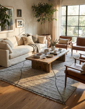 8' 2 x 9' 8 Hand Knotted Moroccan Wool Rug