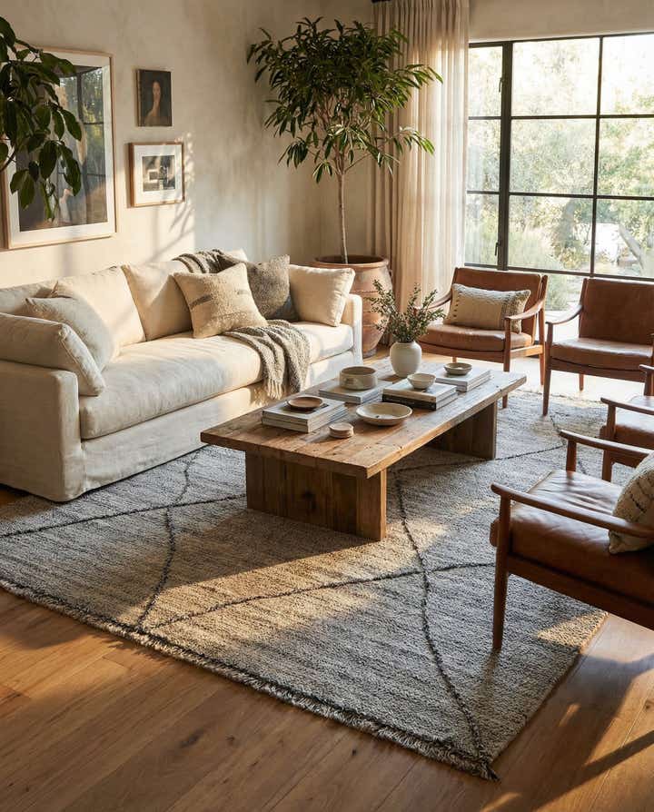 8' 2 x 9' 8 Hand Knotted Moroccan Wool Rug