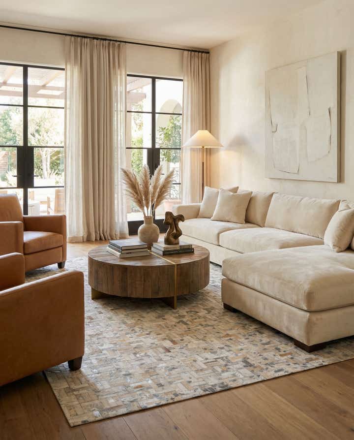 4' 11 x 8' 1 Cowhide Stocks Rug