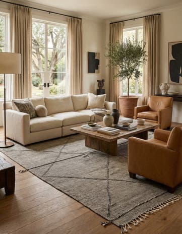9' 7 x 13' Hand Knotted Moroccan Wool Rug