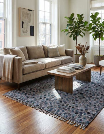 5' 3 x 8' 3 Hand Knotted Darya Wool Rug