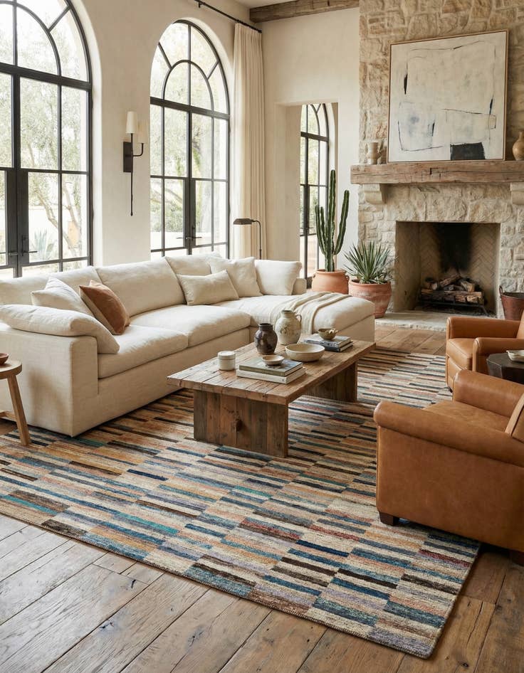 Detail image of 8' 5 x 9' 9 Hand Knotted Moroccan Wool Rug